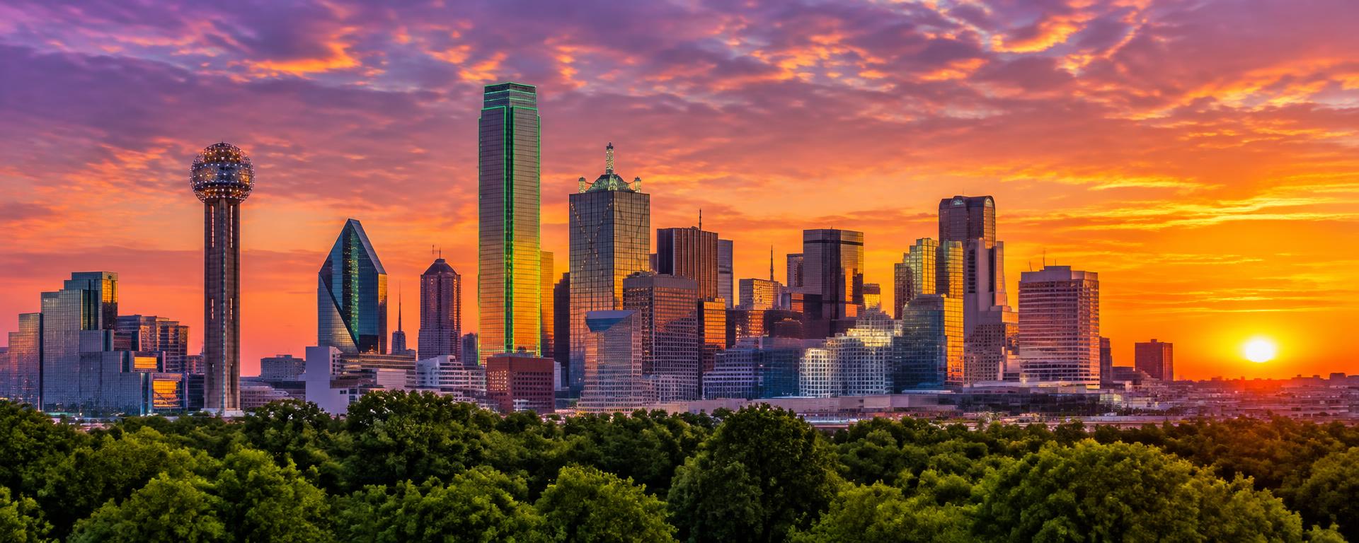 Atardecer sobre Dallas